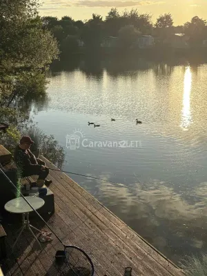 Lakeside Rudd Lake at Tattershall Lakes Country Park, Lincoln