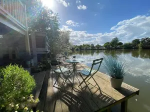 Lakeside Rudd Lake at Tattershall Lakes Country Park, Lincoln